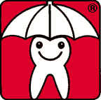 Zahnmännchen- Logo mit Schirm für zahngesunde Süßigkeiten!